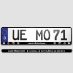 Kennzeichenhalter 1-farbiger Siebdruck - Produktbild