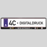 Kennzeichenhalter Oesterreich bedruckte Kennzeichenhalter 4c Digitaldruck