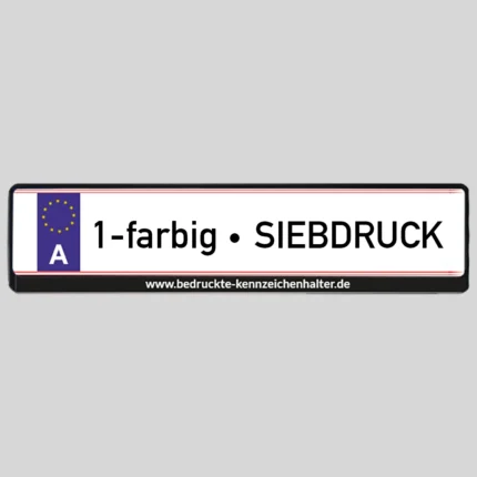 Österreichische Kennzeichenhalter schwarz mit weißem Druck