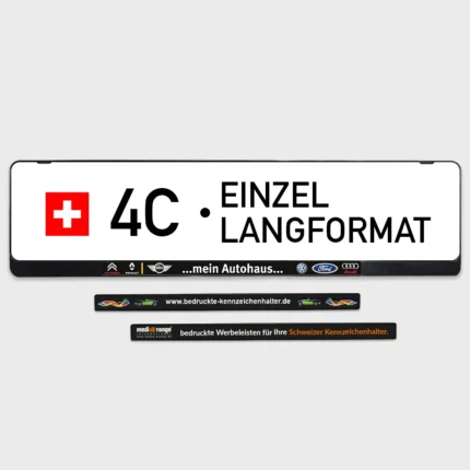 Schweizer Kennzeichenhalter Produktbild Einzel Langformat