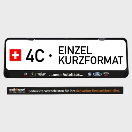 Schweizer Kennzeichenhalter Produktbild Einzel Kurzformat