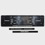 Schweizer Kennzeichenhalter Frontansicht lang Grundplatte mit einfarbigem Druck