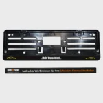 Die kurze Grundplatte für Ihre Schweizer Kennzeichenhalter im mehrfarbigen Druck in der Frontansicht